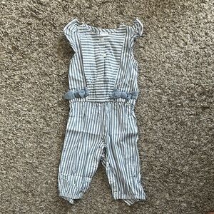 Striped Blue Kids Jumpsuit